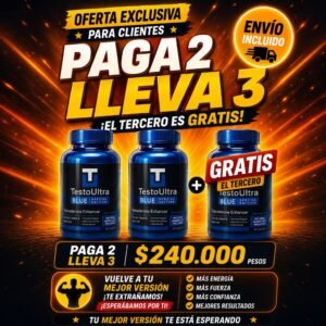 OFERTA 3 TESTOULTRA BLUE + OBSEQUIOS