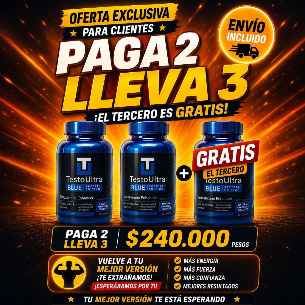 OFERTA 3 TESTOULTRA BLUE + OBSEQUIOS